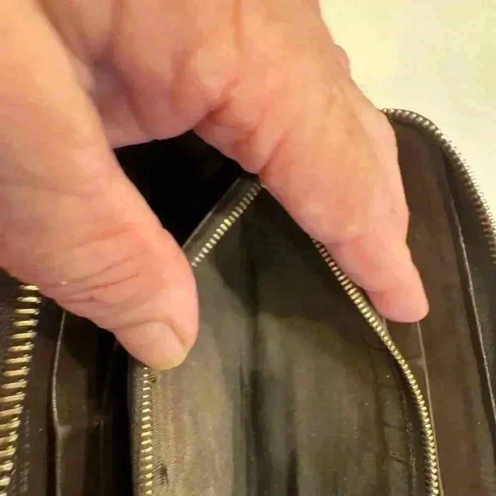 Bottega Veneta Intrecciato lamb skin brown zip around wallet